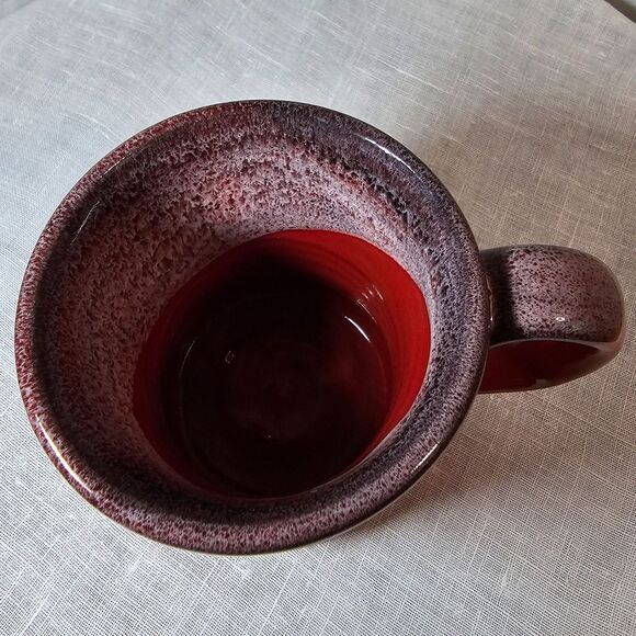 Deneen Pottery 2021 Red Velvet Be Mine Valentine Bones Coffee Mug Handmade - Picture 5 of 5